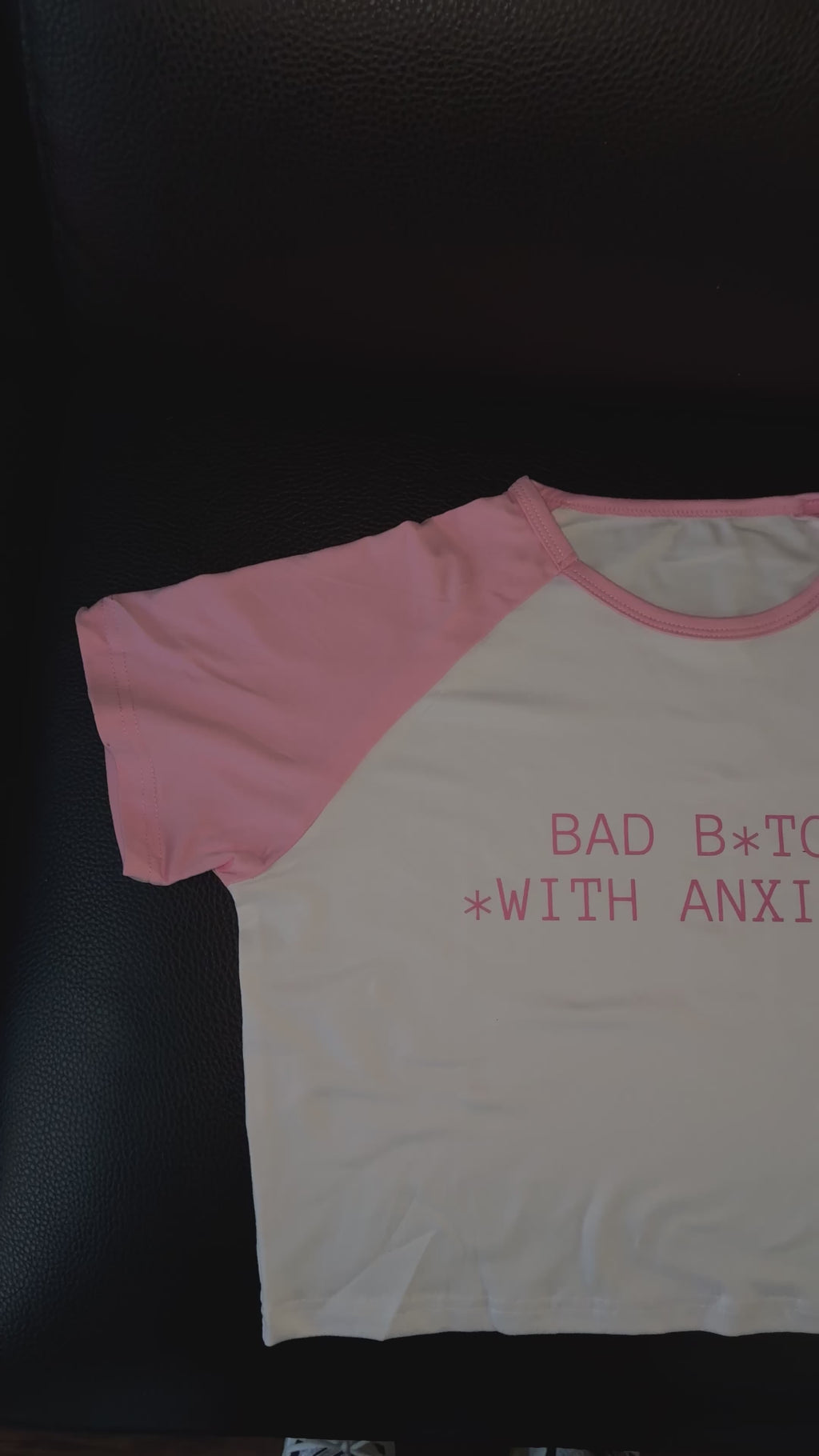 Bad b*tch with anxiety crop shirt